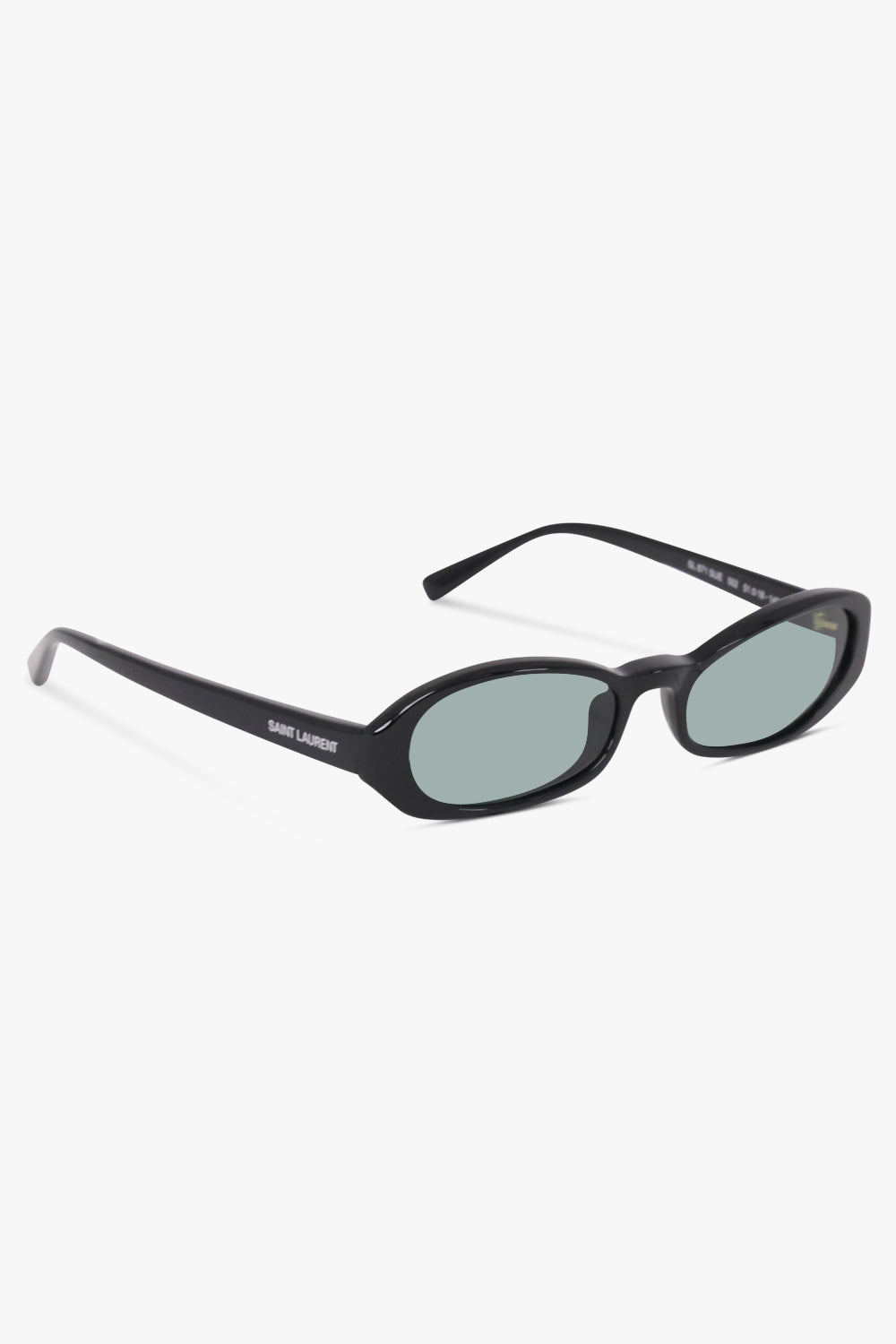 SAINT LAURENT SUNGLASSES BLACK / Black/Blue SL 871 Round Sunglasses | Black/Blue