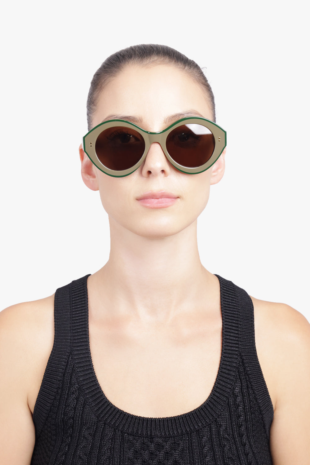 JW ANDERSON SUNGLASSES MULTI / Brown/Green JWA07 Bumper Sunglasses | Brown/Green