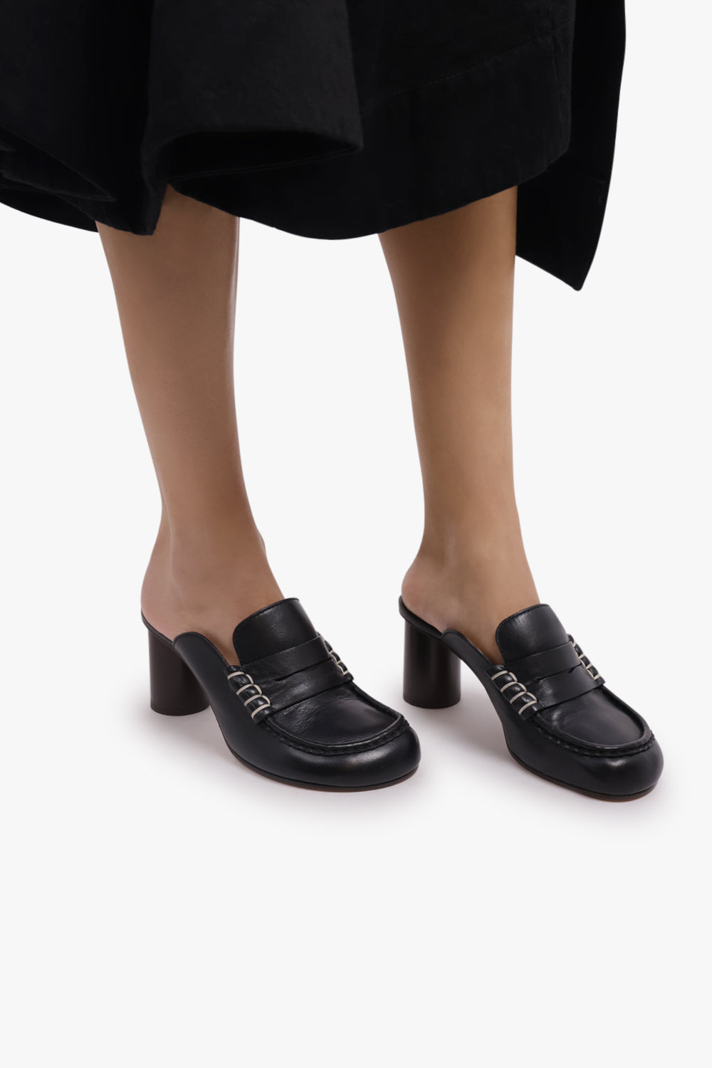 JW ANDERSON SHOES Loafer Mule 75mm Heel | Black