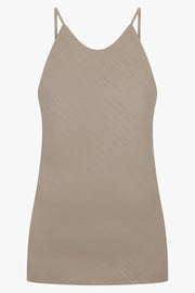CALVIN KLEIN RTW Erin Tailored Halter Top | Honey Melange