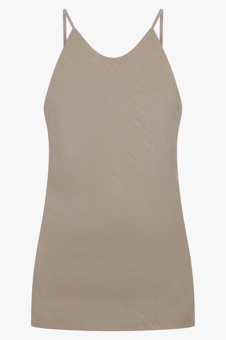 CALVIN KLEIN RTW Erin Tailored Halter Top | Honey Melange