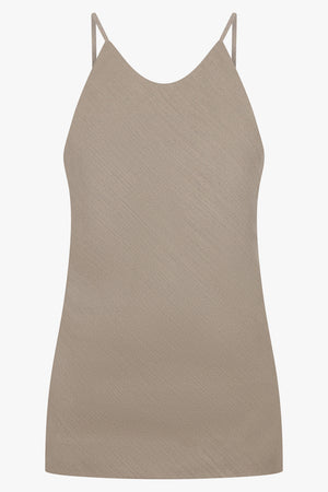 CALVIN KLEIN RTW Erin Tailored Halter Top | Honey Melange