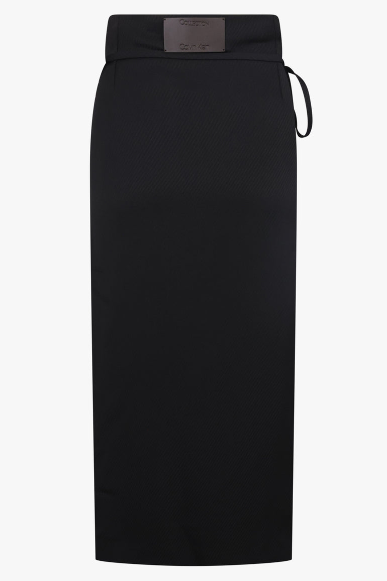 CALVIN KLEIN RTW Hallie Fluid Midi Skirt | Black