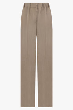 CALVIN KLEIN RTW Fernanda Wide Leg Trousers | Honey Melange