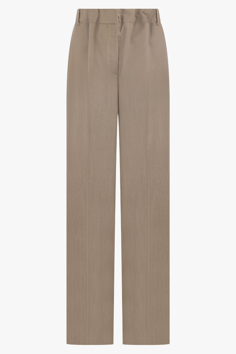 CALVIN KLEIN RTW Fernanda Wide Leg Trousers | Honey Melange