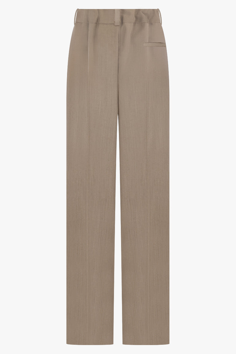 CALVIN KLEIN RTW Fernanda Wide Leg Trousers | Honey Melange