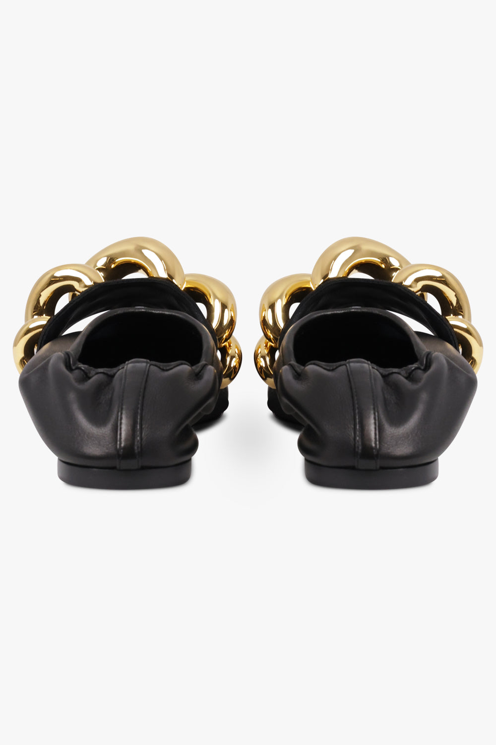 ALAIA SHOES Embellished Jewel Strap Ballet Flat | Black/Gold