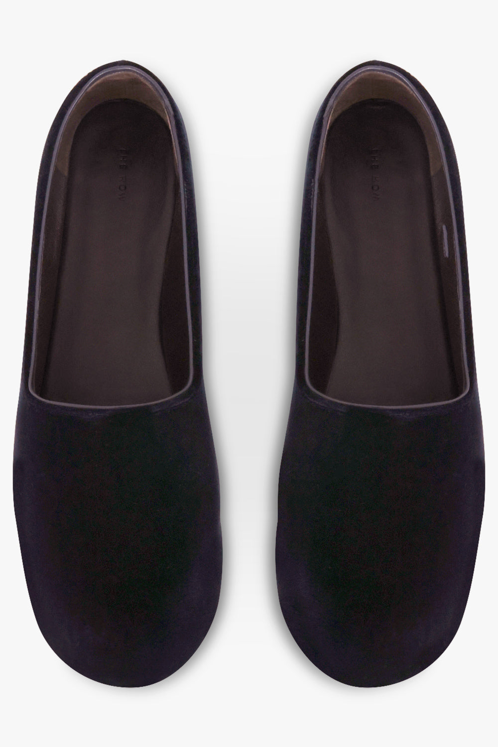 THE ROW SHOES Ponti Velvet Closed Toe Slipper | Midnight