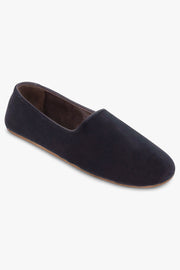 THE ROW SHOES Ponti Velvet Closed Toe Slipper | Midnight