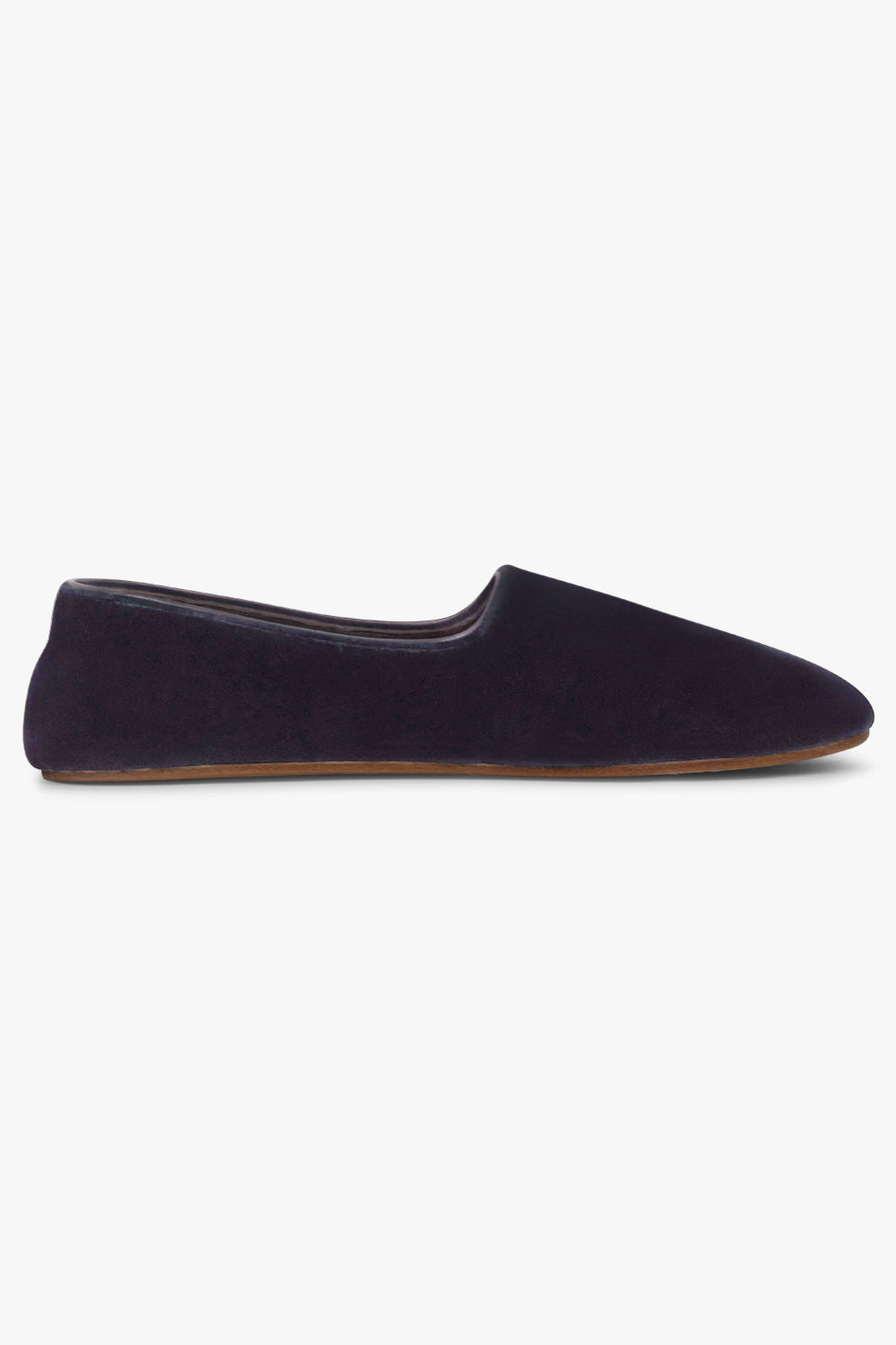 THE ROW SHOES Ponti Velvet Closed Toe Slipper | Midnight
