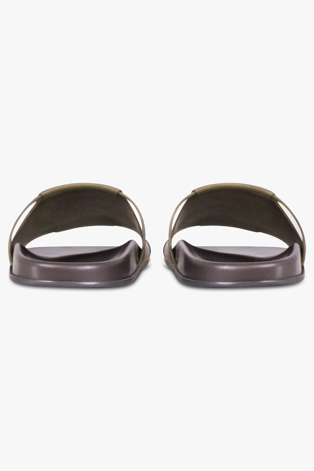 THE ROW SHOES Vivienne Flat Slide | Dark Basil
