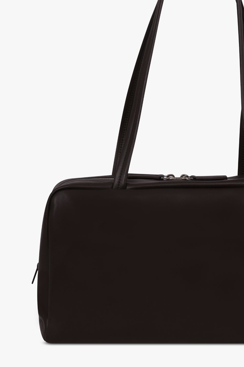 THE ROW BAGS BROWN / Dark Brown Astra Bowling Shoulder Bag | Dark Brown