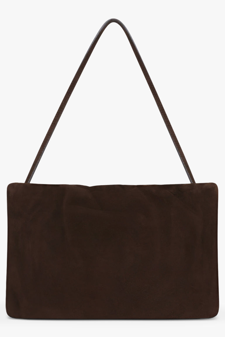 THE ROW BAGS BROWN / Mocha XL Bourse Suede Shoulder Bag | Mocha