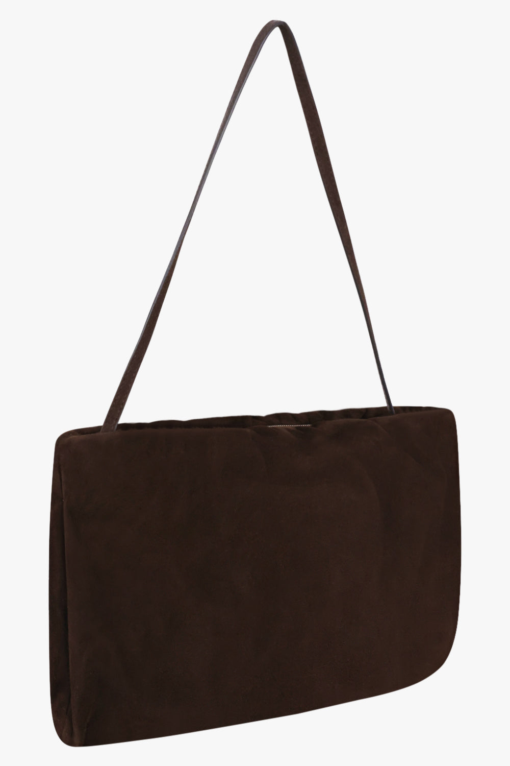 THE ROW BAGS BROWN / Mocha XL Bourse Suede Shoulder Bag | Mocha