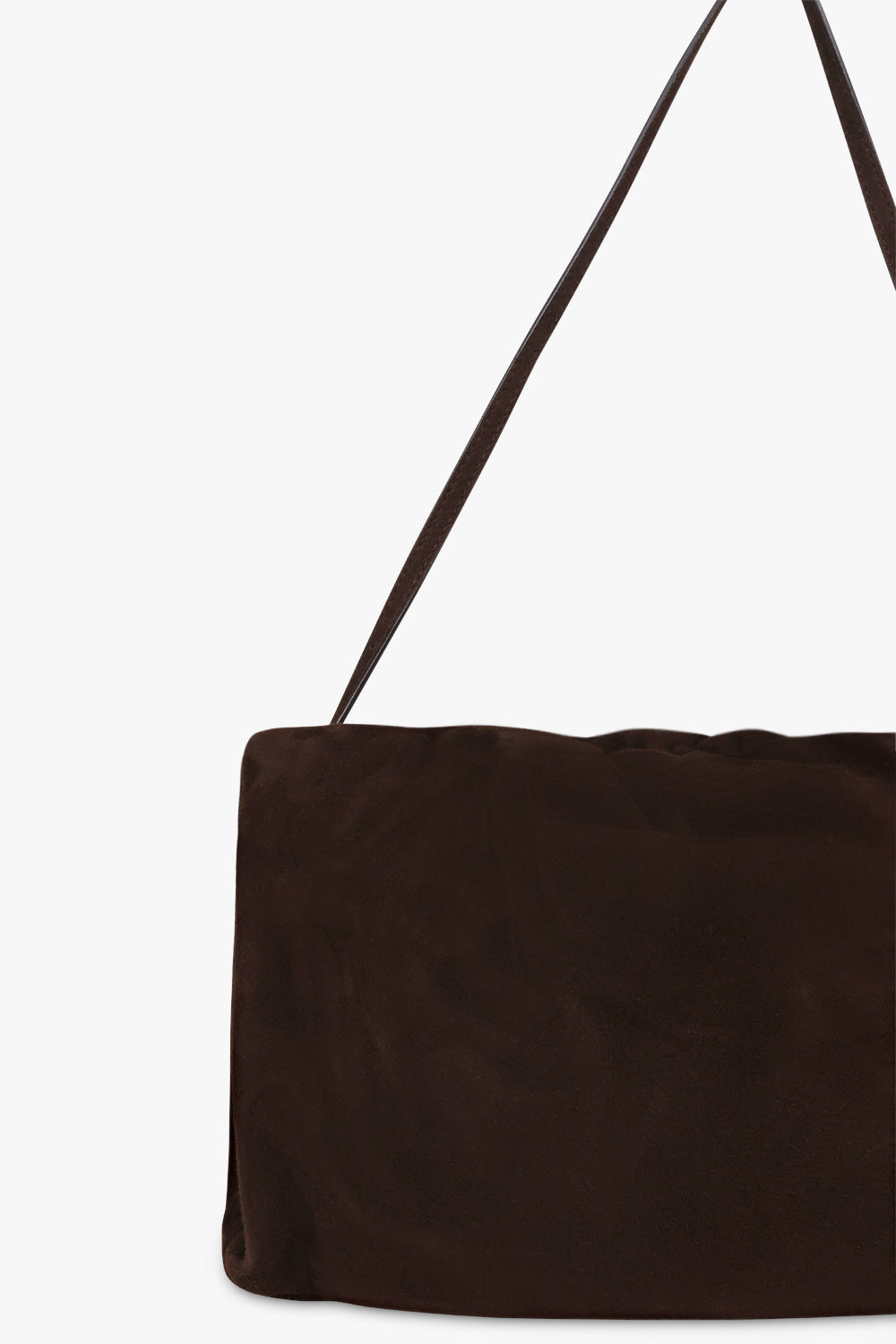 THE ROW BAGS BROWN / Mocha XL Bourse Suede Shoulder Bag | Mocha