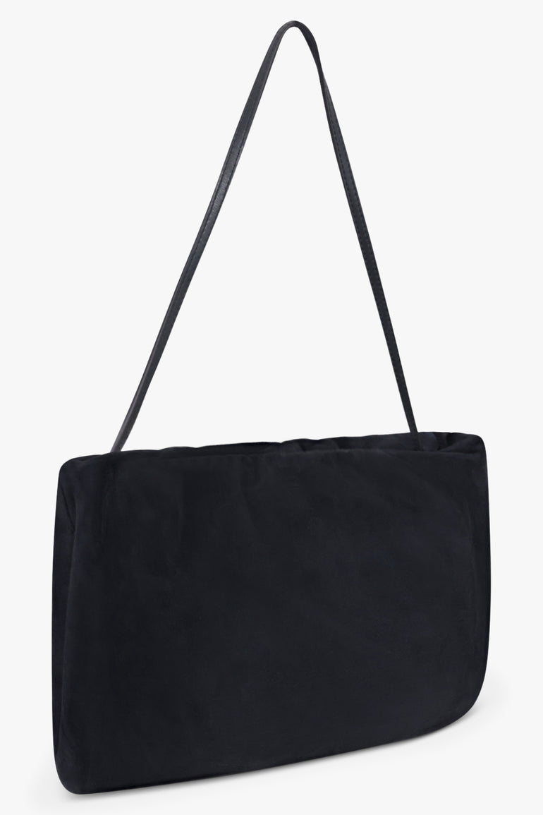 THE ROW BAGS BLUE / Blue Navy XL Bourse Suede Shoulder Bag | Blue Navy