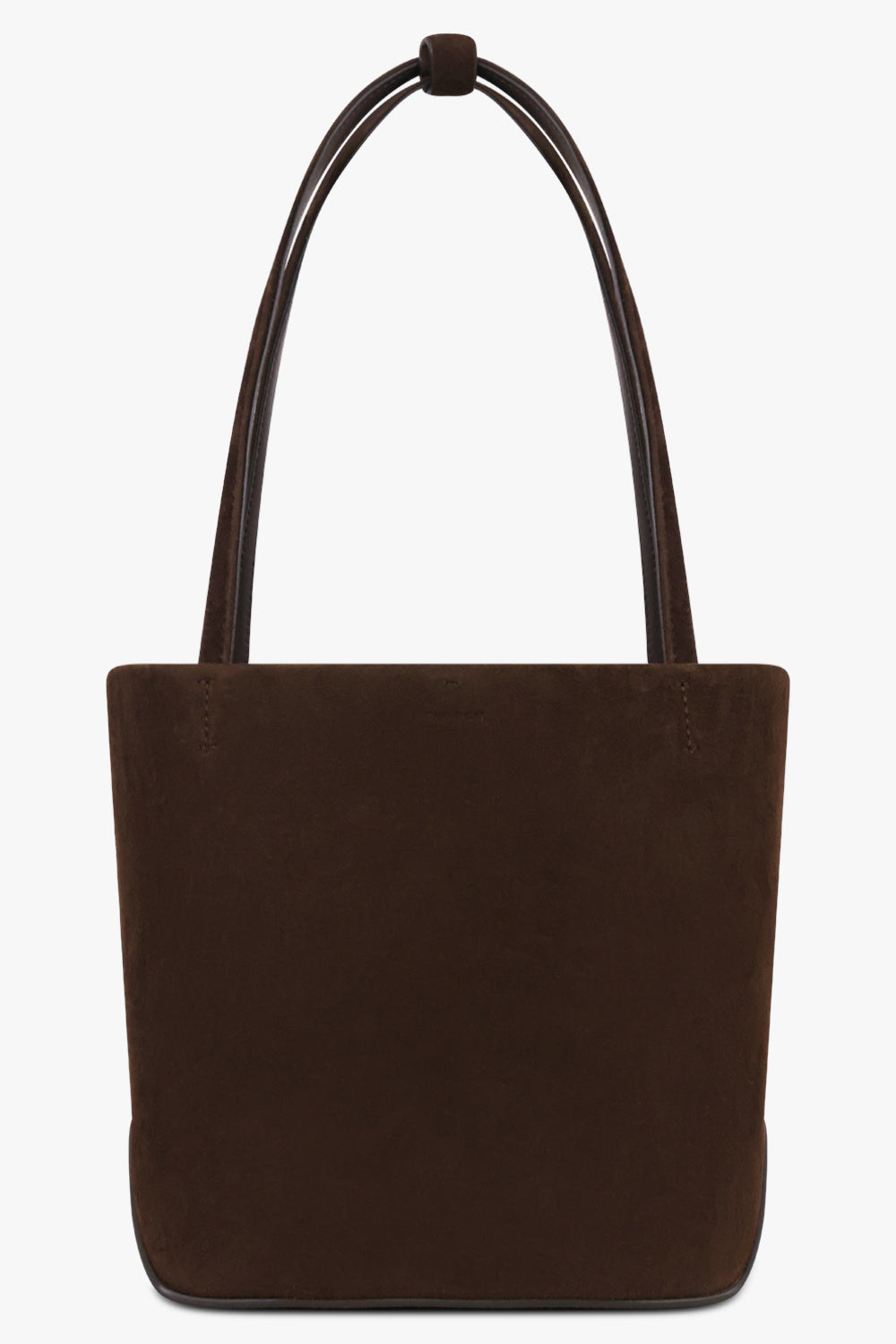 THE ROW BAGS BROWN / Mocha Park Edge Medium Suede Tote Bag | Mocha