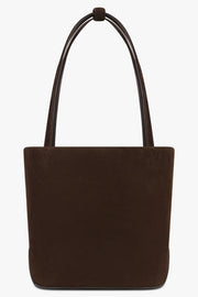 THE ROW BAGS BROWN / Mocha Park Edge Medium Suede Tote Bag | Mocha