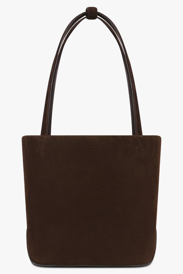 THE ROW BAGS BROWN / Mocha Park Edge Medium Suede Tote Bag | Mocha