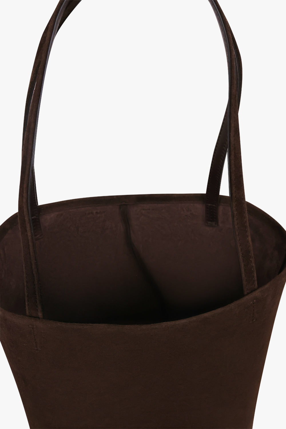 THE ROW BAGS BROWN / Mocha Park Edge Medium Suede Tote Bag | Mocha