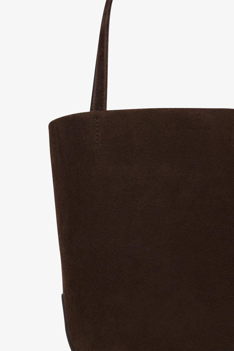 THE ROW BAGS BROWN / Mocha Park Edge Medium Suede Tote Bag | Mocha