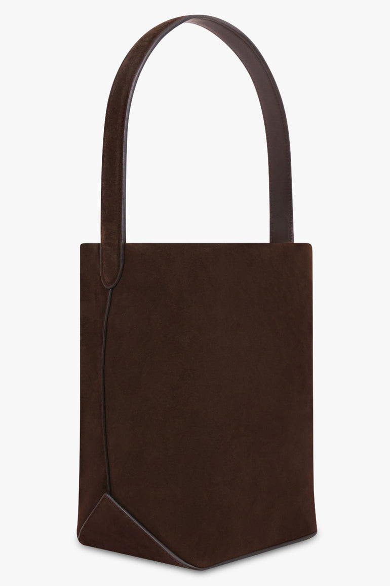 THE ROW BAGS BROWN / Mocha Medium N/S Suede Park Tote Edge | Mocha
