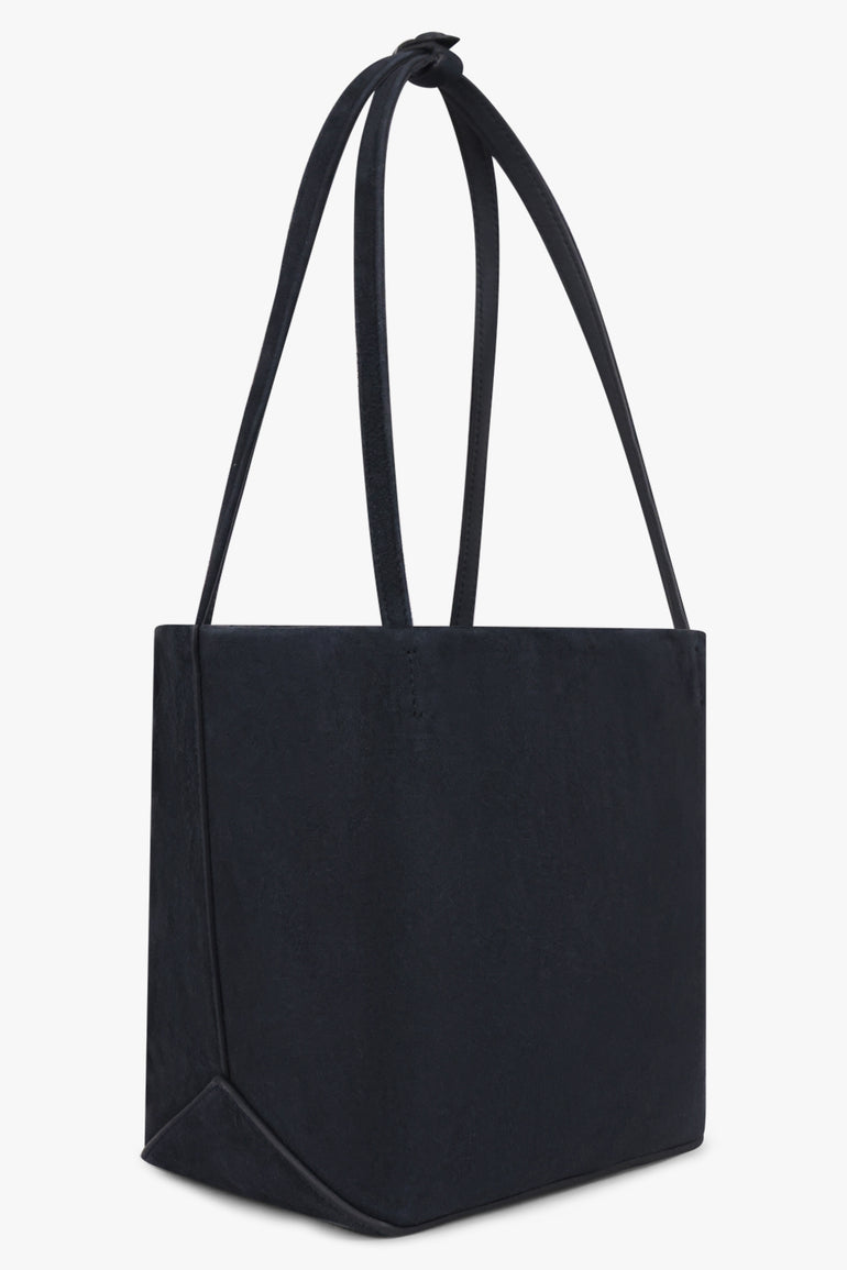 THE ROW BAGS BLUE / Blue Navy Park Edge Medium Suede Tote Bag | Blue Navy