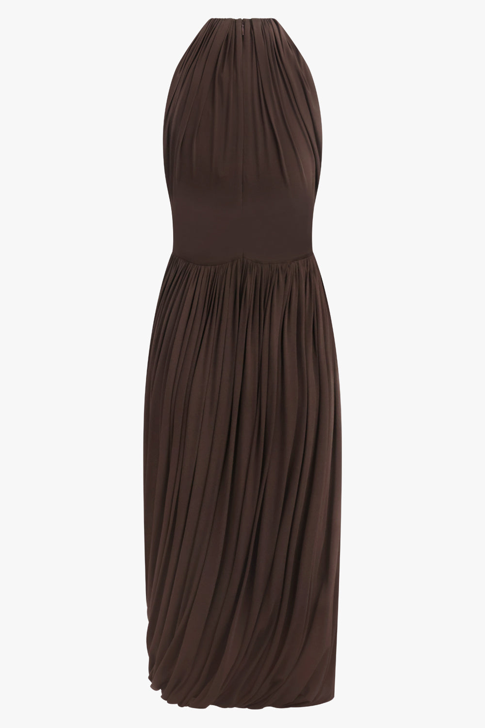 ALAIA RTW Twist Soft Drape Dress | Dark Brown