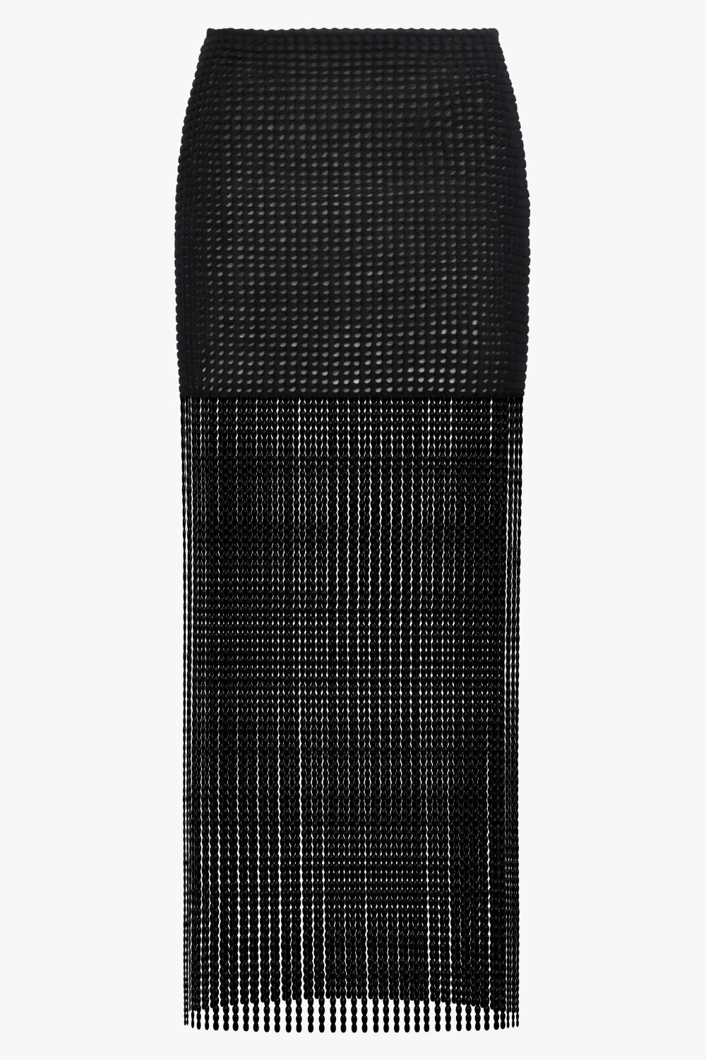 ALAIA RTW Bead Knit Column Skirt | Alaia Black