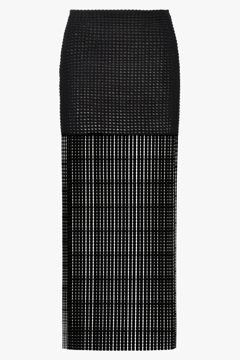 ALAIA RTW Bead Knit Column Skirt | Alaia Black