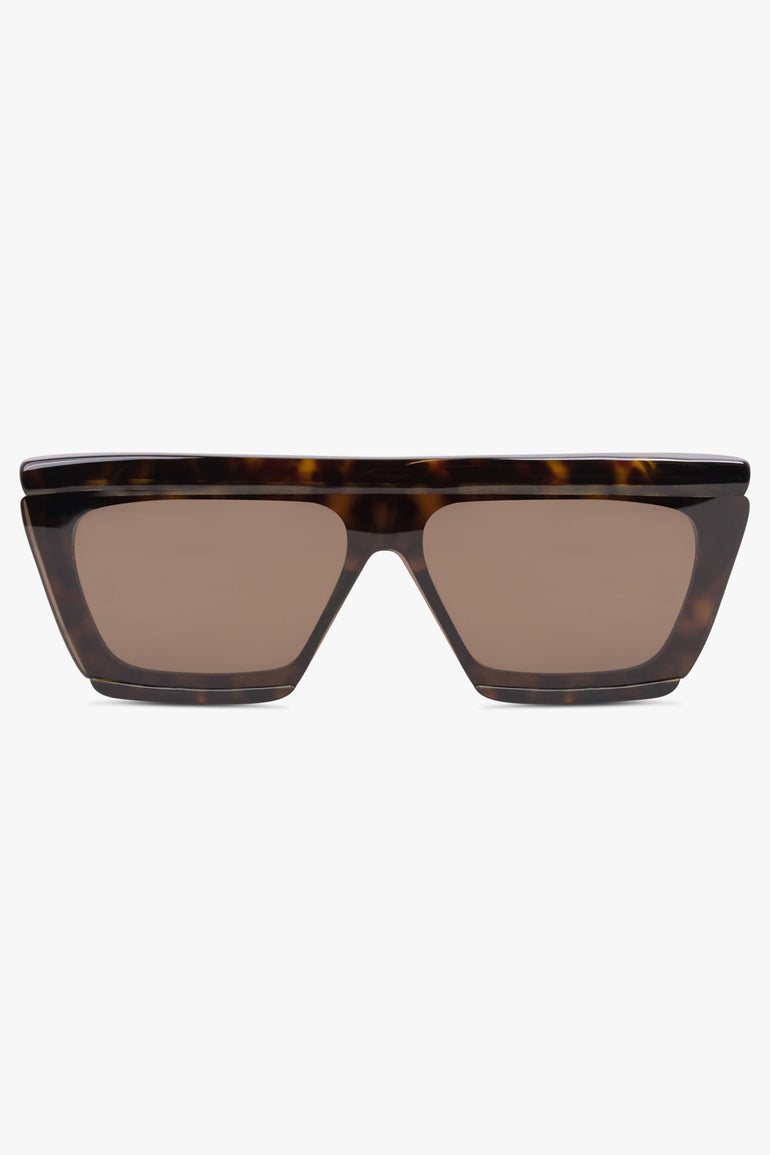 ALAIA SUNGLASSES BROWN / Havana/Brown AA104S Tapered Rectangular Mask 69 Sunglasses | Havana/Brown