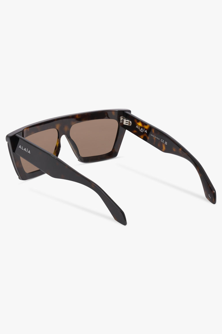 ALAIA SUNGLASSES BROWN / Havana/Brown AA104S Tapered Rectangular Mask 69 Sunglasses | Havana/Brown