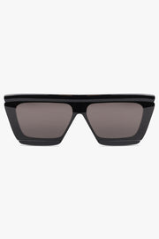 ALAIA SUNGLASSES BLACK / Black AA104S Tapered Rectangular Mask 69 Acetate Sunglasses | Black