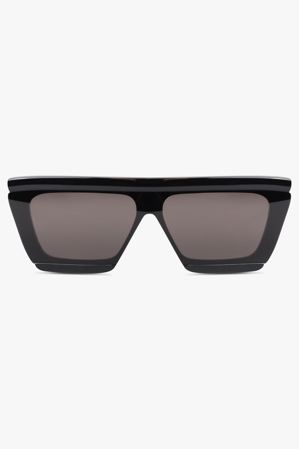 ALAIA SUNGLASSES BLACK / Black AA104S Tapered Rectangular Mask 69 Acetate Sunglasses | Black