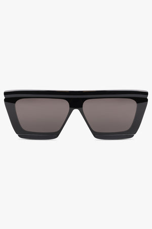 ALAIA SUNGLASSES BLACK / Black AA104S Tapered Rectangular Mask 69 Acetate Sunglasses | Black