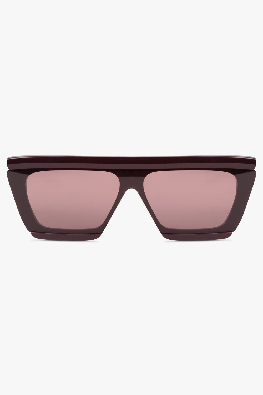 ALAIA SUNGLASSES RED / Red AA104S Tapered Rectangular Mask 69 Acetate Sunglasses | Red