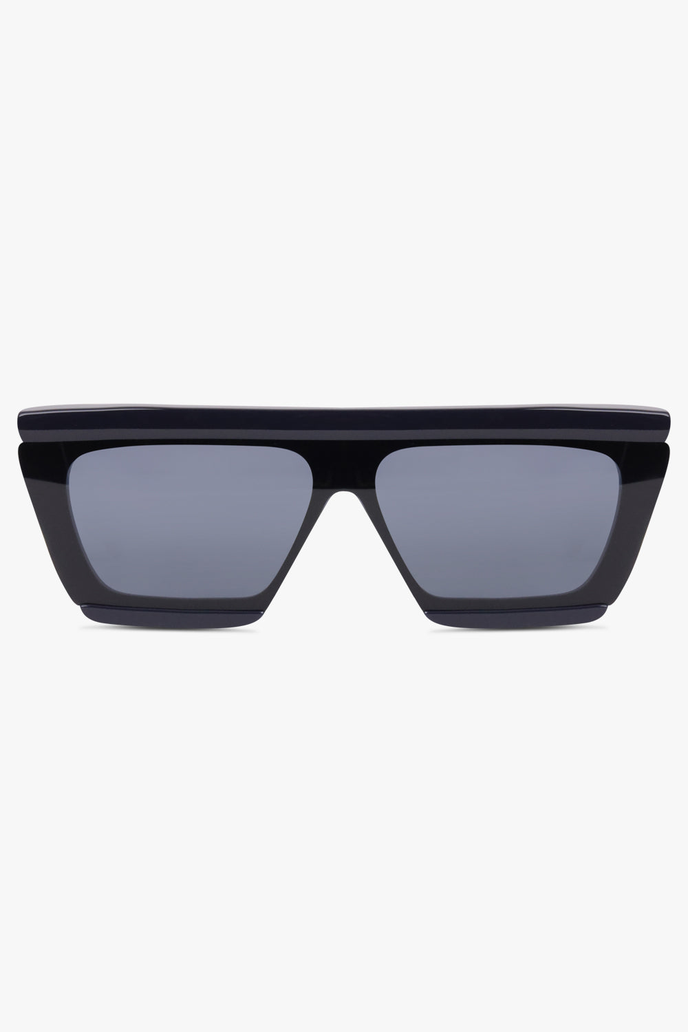 ALAIA SUNGLASSES BLUE / Blue AA104S Tapered Rectangular Mask 69 Acetate Sunglasses | Blue
