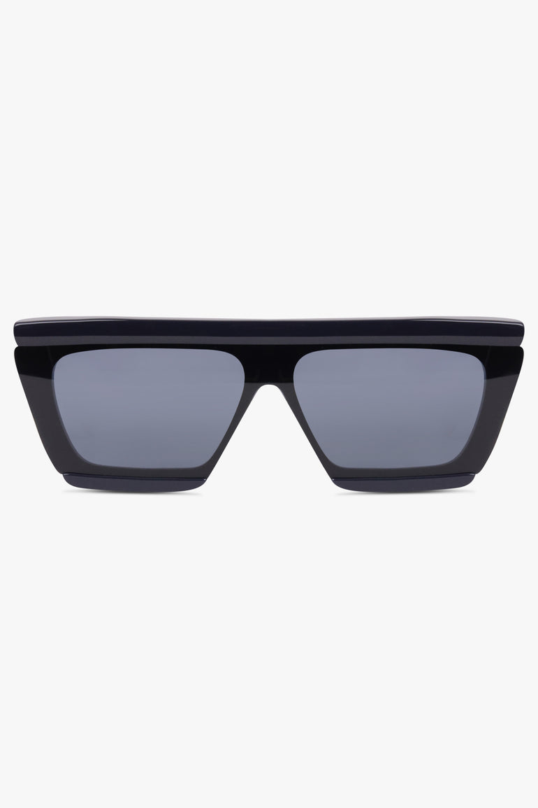 ALAIA SUNGLASSES BLUE / Blue AA104S Tapered Rectangular Mask 69 Acetate Sunglasses | Blue