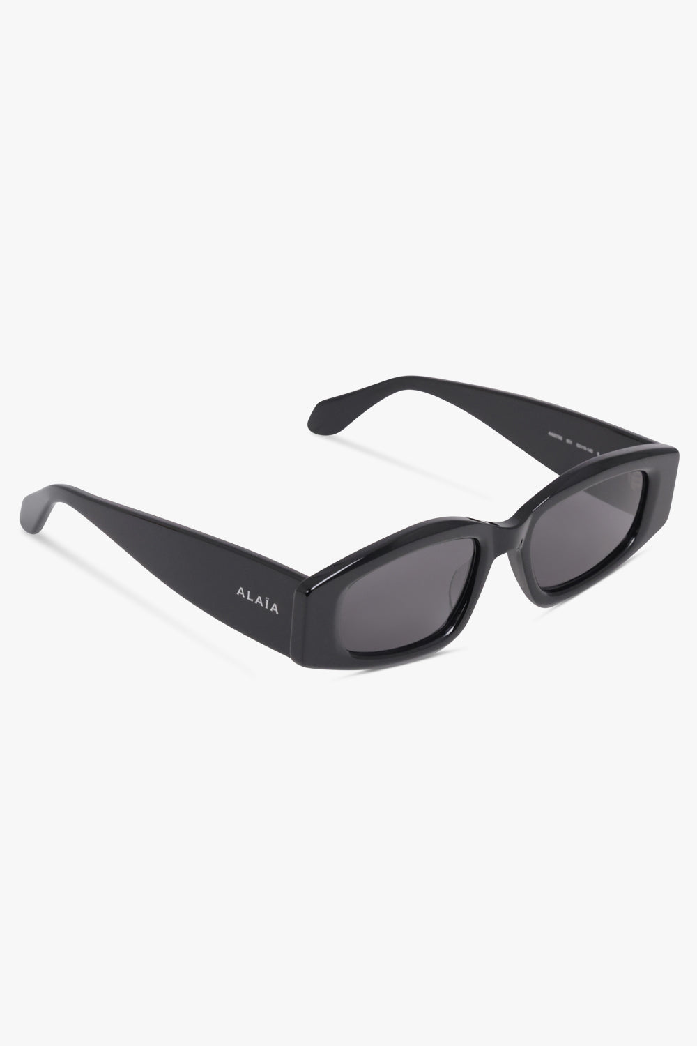 ALAIA SUNGLASSES BLACK / Black AA0079S Elongated Oval Sunglasses | Black