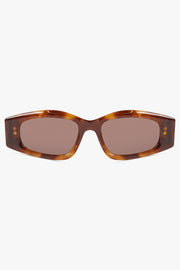 ALAIA SUNGLASSES BROWN / Havana/Brown AA0079S Elongated Oval Sunglasses | Havana/Brown