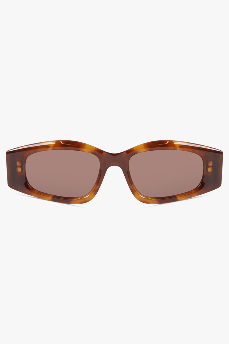 ALAIA SUNGLASSES BROWN / Havana/Brown AA0079S Elongated Oval Sunglasses | Havana/Brown