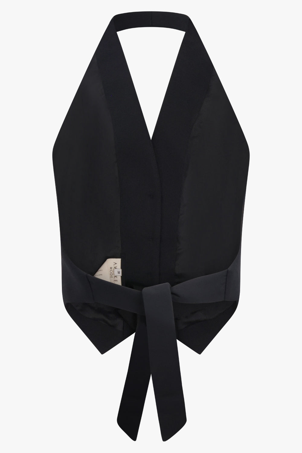 AWAKE MODE RYW Tie-Back Detail Vest Top | Black