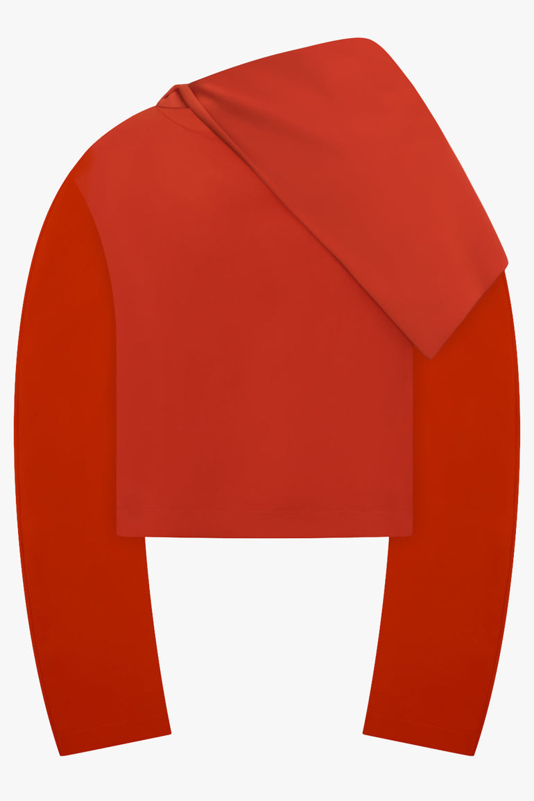 AWAKE MODE RTW L/S Drapped Collar Top | Terracotta