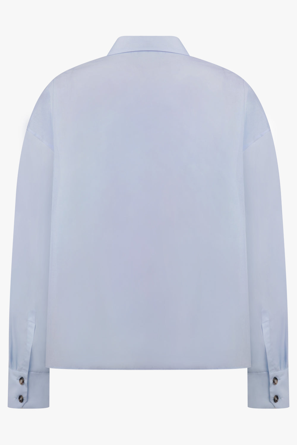 AWAKE MODE RYW Bib-Front Pleat Detail Shirt | Pale Blue