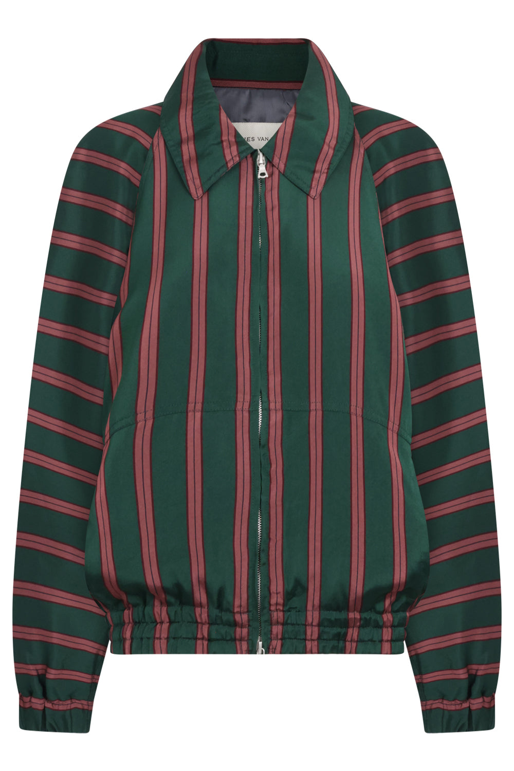 DRIES VAN NOTEN RTW Vinnia Stripe Jacket | Bottle Green/Burgundy