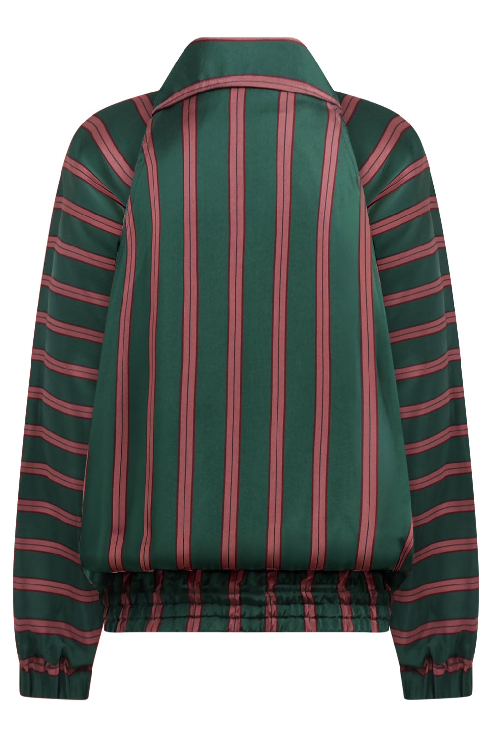 DRIES VAN NOTEN RTW Vinnia Stripe Jacket | Bottle Green/Burgundy