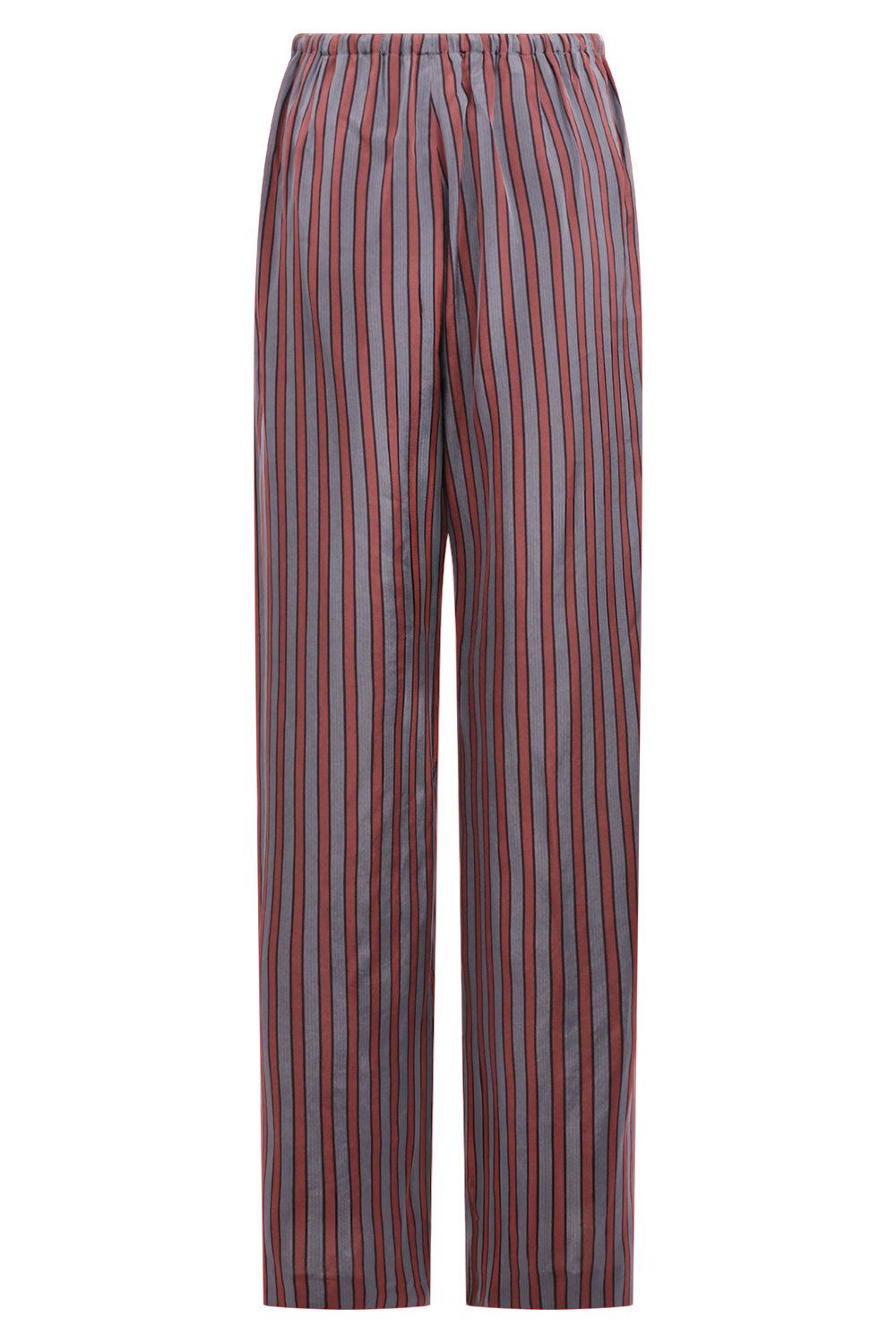 DRIES VAN NOTEN RTW Puvis Long Stripe Pant | Burgundy/Grey