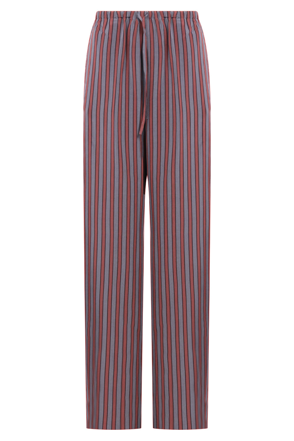 DRIES VAN NOTEN RTW Puvis Long Stripe Pant | Burgundy/Grey