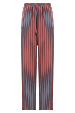 DRIES VAN NOTEN RTW Puvis Long Stripe Pant | Burgundy/Grey