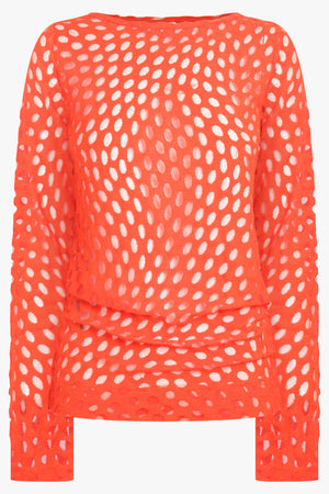 DRIES VAN NOTEN RTW Holletina Polka Dot Top | Red